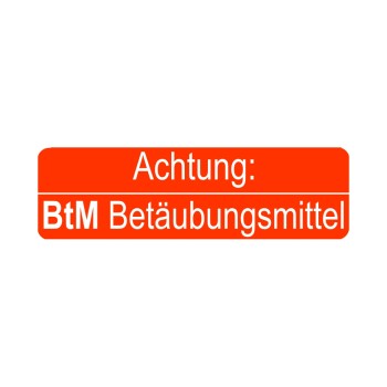 Bogen mit 36 Aufkleber zur Kennzeichnung von BTM Betäubungsmittel