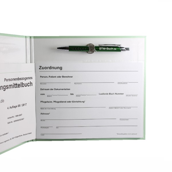 Schreibmappe für Personenbezogenes BTM Buch